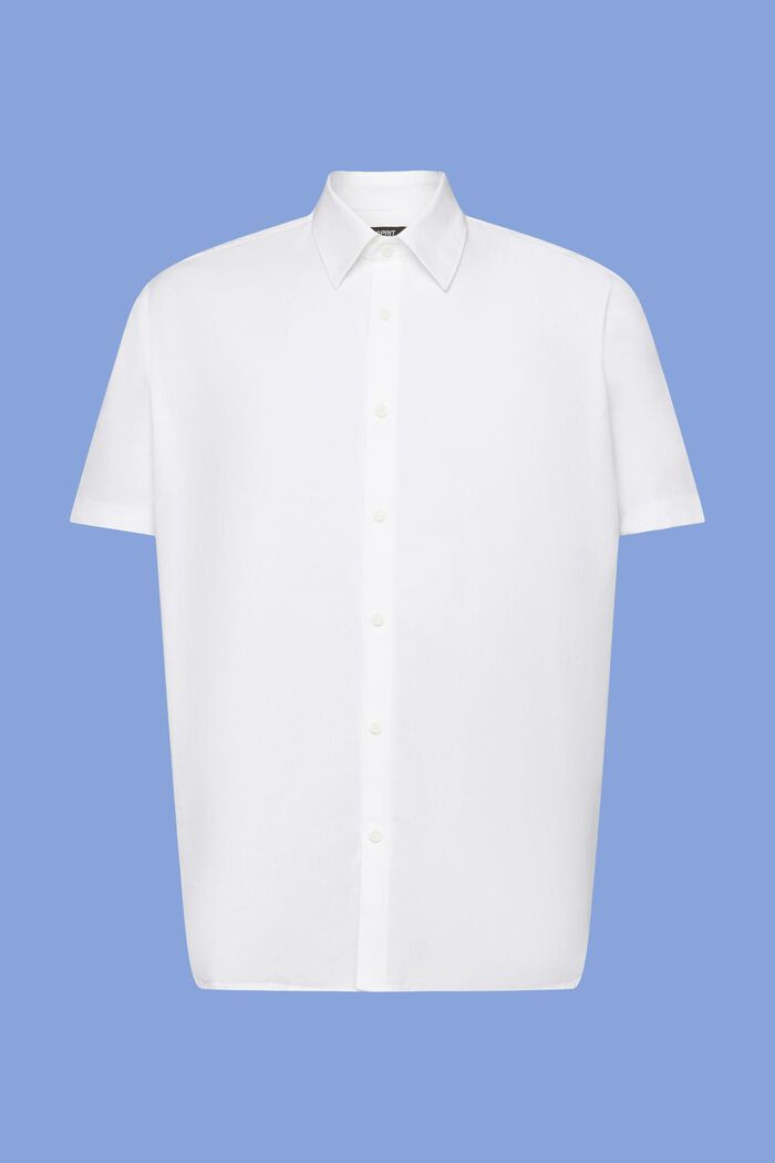Short Sleeve Button Down Shirt, WHITE, detail image number 6