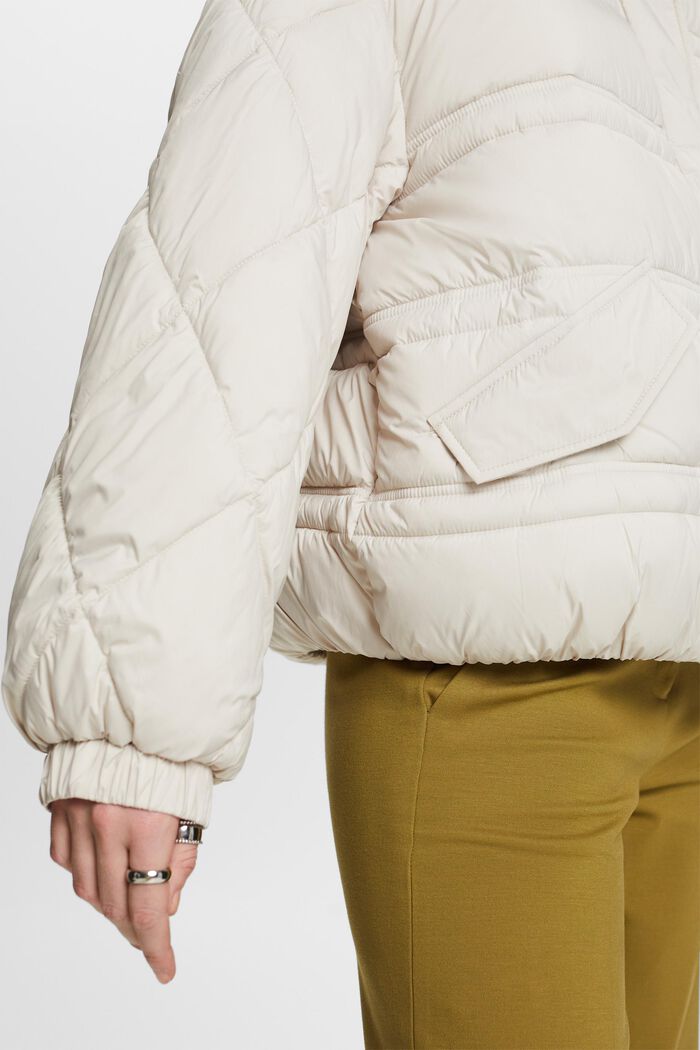 Quilted Puffer Jacket, PASTEL GREY, detail image number 3