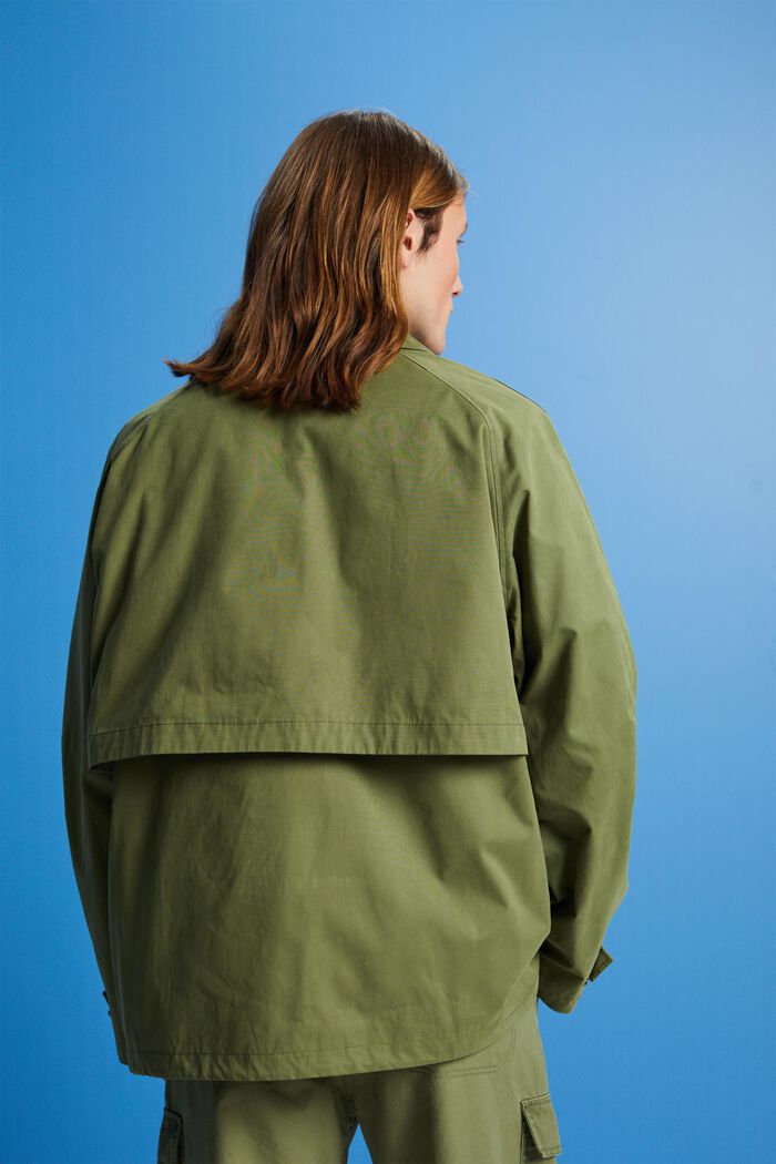 Blended cotton field jacket, OLIVE, detail image number 3