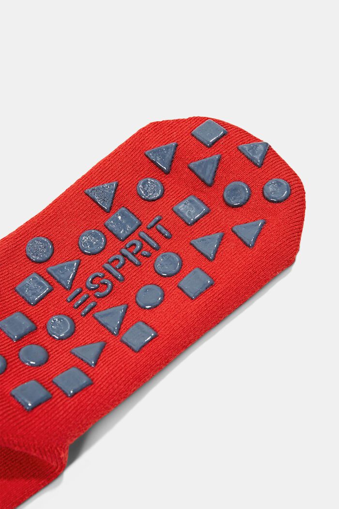 Non-slip socks made of blended organic cotton, RED PEPPER, detail image number 1