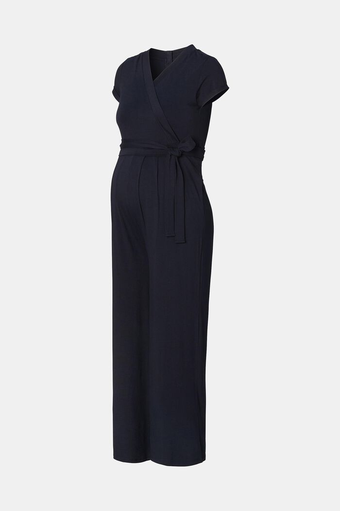Jersey wide leg jumpsuit with nursing function, NIGHT SKY BLUE, detail image number 5