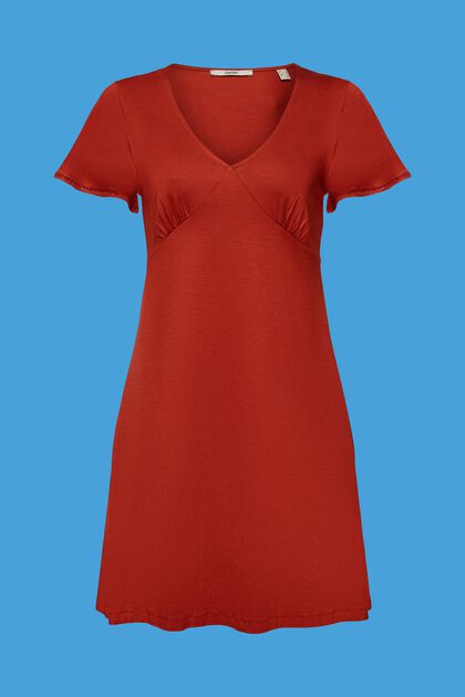 Jersey dress with bell sleeves