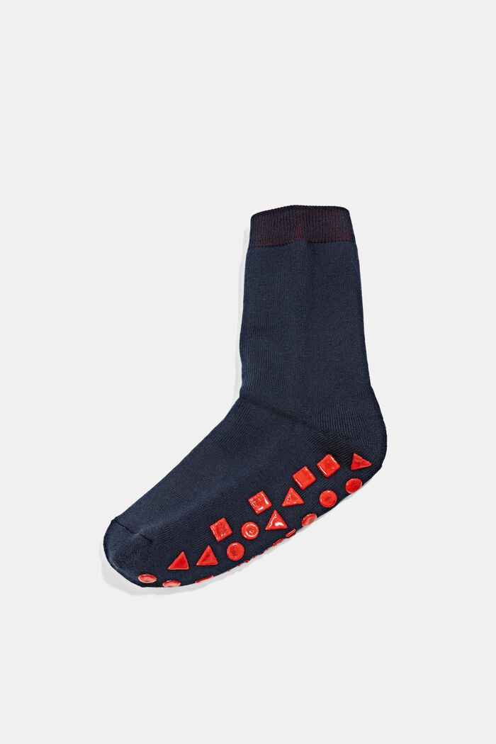 Non-slip socks made of blended organic cotton, MARINE, detail image number 0