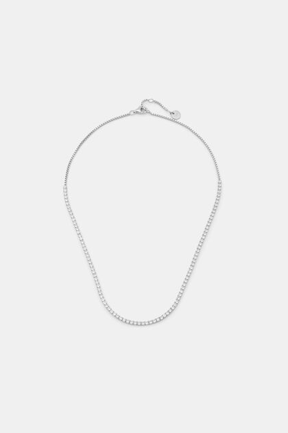 Necklace with zirconia, sterling silver