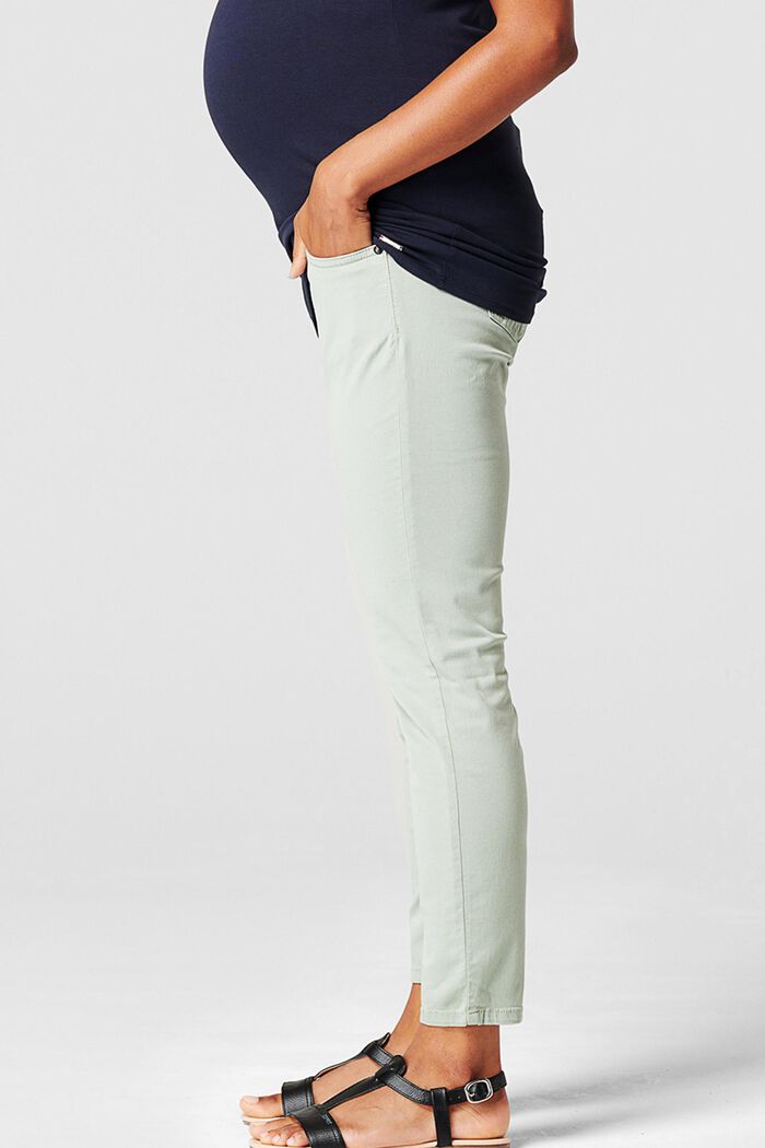 Ankle-length trousers with an over-bump waistband, GREY MOSS, detail image number 3