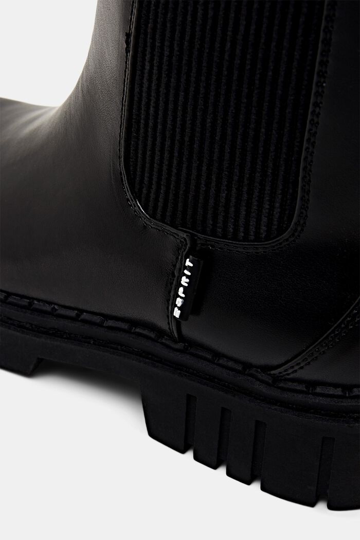 Broad faux leather boots, BLACK, detail image number 2