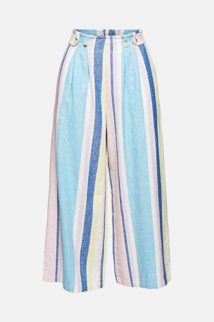 Linen blend: striped culottes