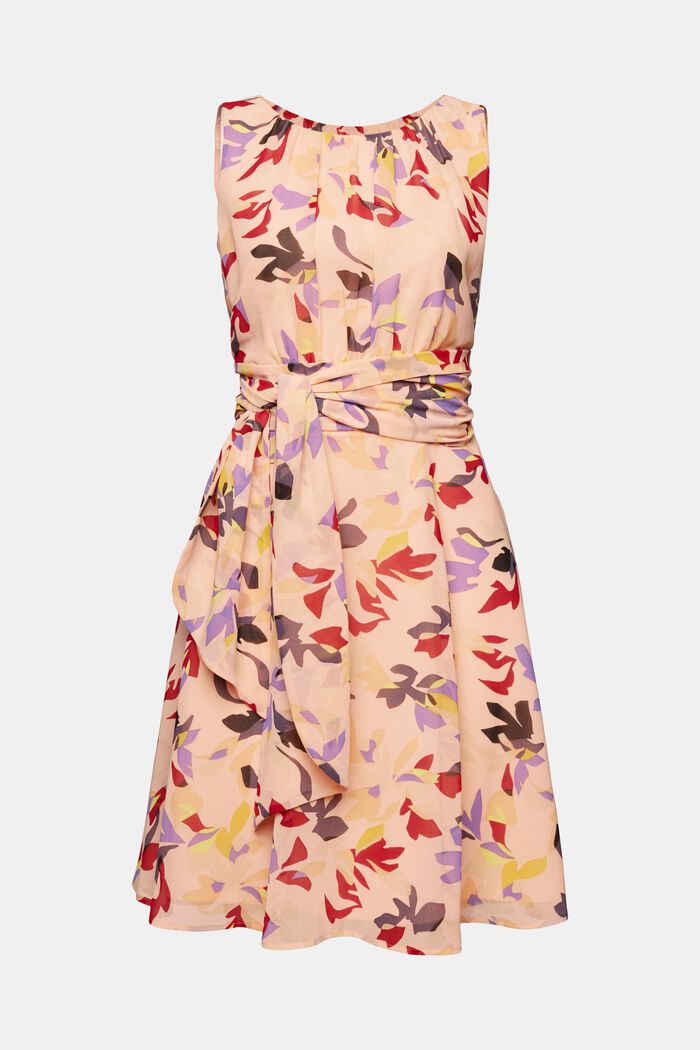 Printed Chiffon Dress, NEW PASTEL ORANGE, detail image number 5