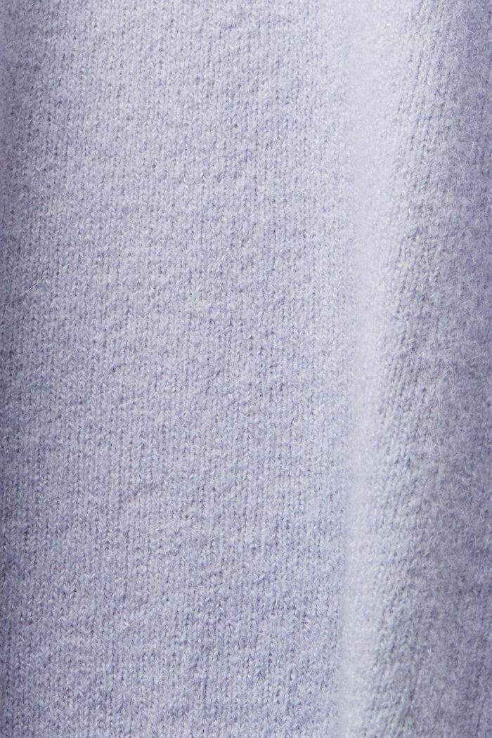 Wool Blend Crewneck Sweater, LIGHT BLUE LAVENDER, detail image number 5