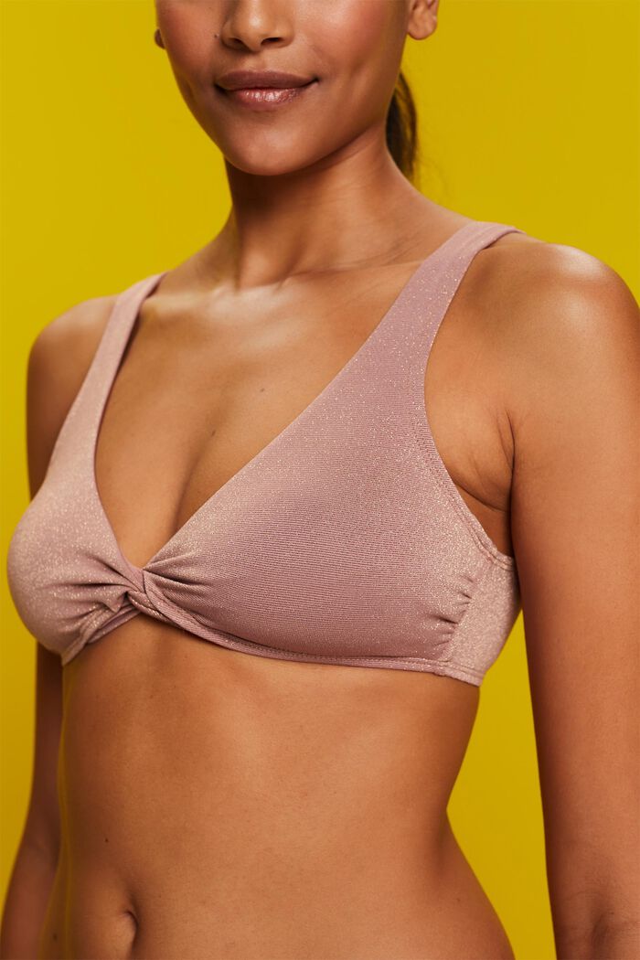 ESPRIT - Recycled: sparkly soft bikini top at our online shop