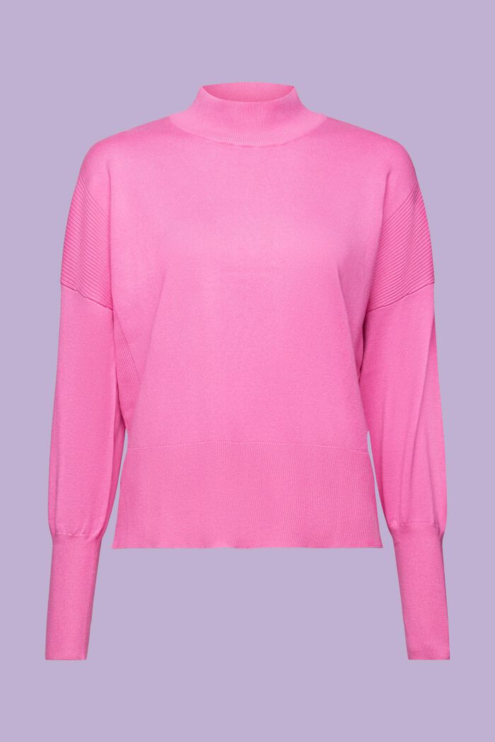 Mock Neck Sweater, PINK FUCHSIA, detail image number 6