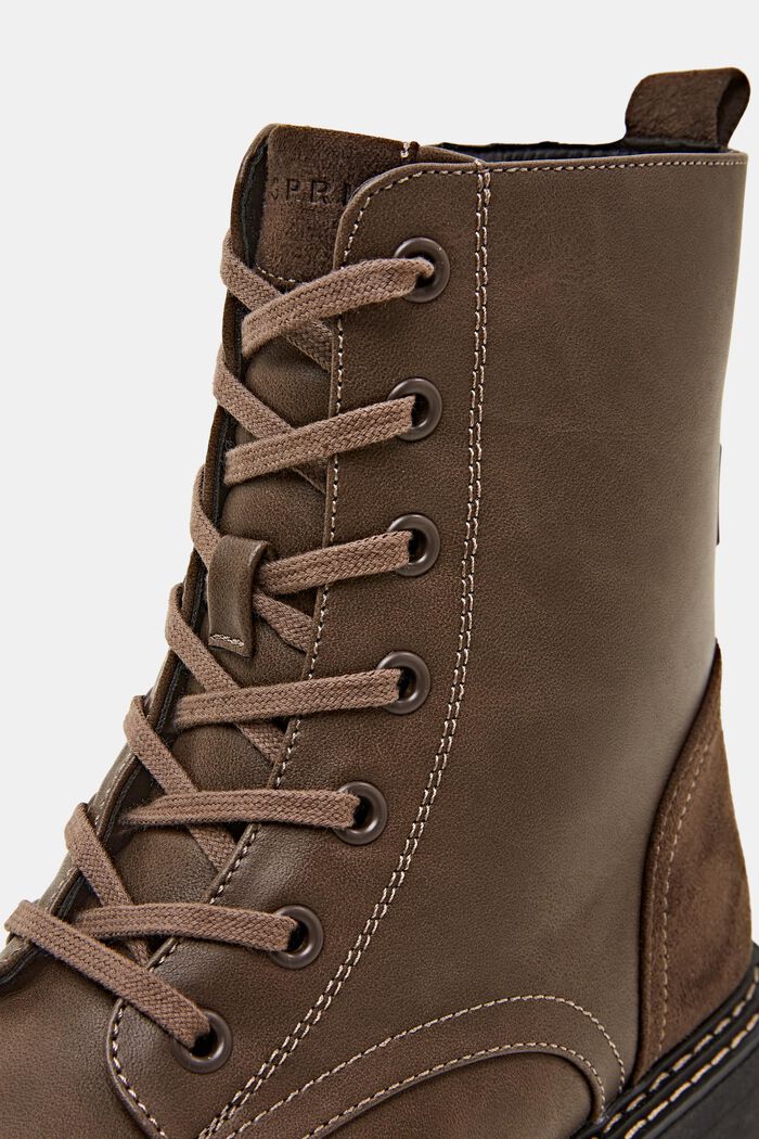 ESPRIT - Vegan Leather Lace-Up Boots at our online shop