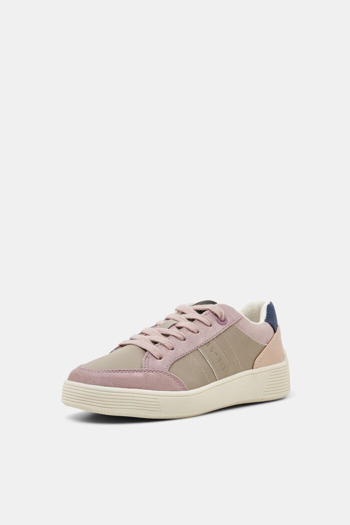Vegan: faux leather trainers, OLD PINK, detail image number 2