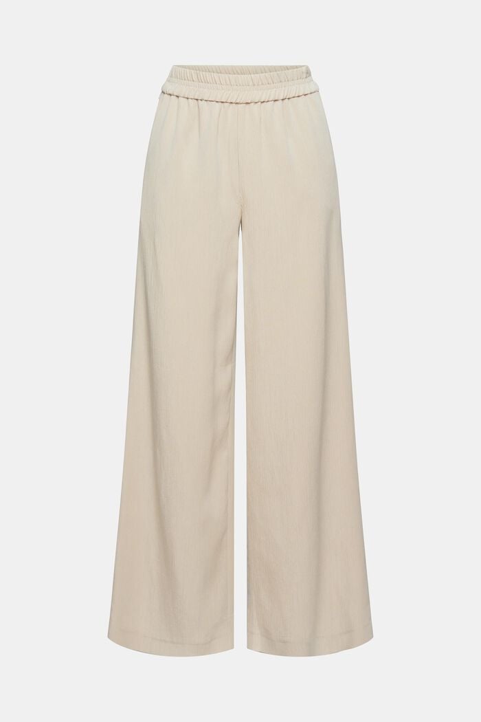 Wide-leg trousers with a crinkle finish