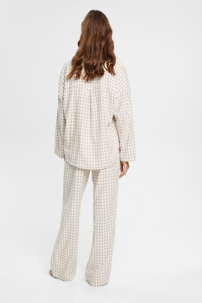 Checked flannel pyjama set, SAND, detail image number 3