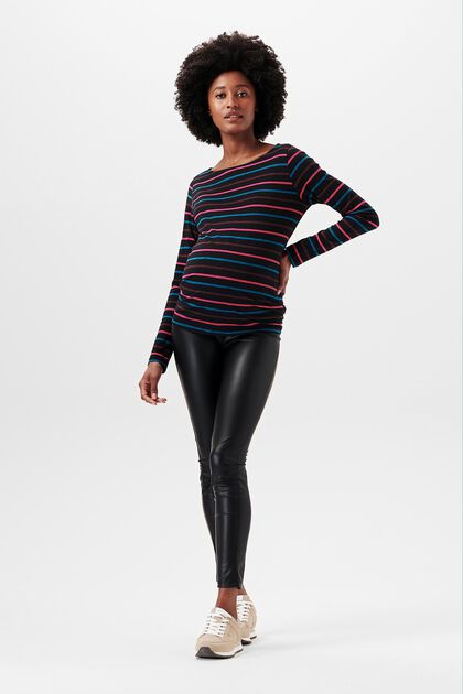 Over-the-bump faux leather leggings