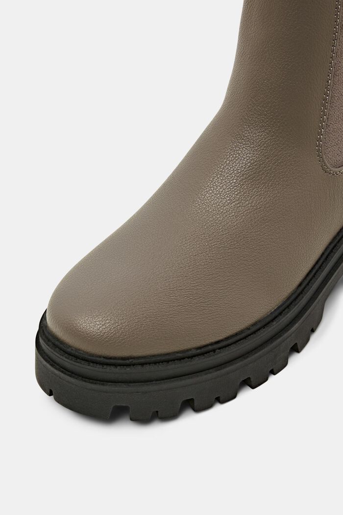 Chunky faux leather boots, TAUPE, detail image number 3