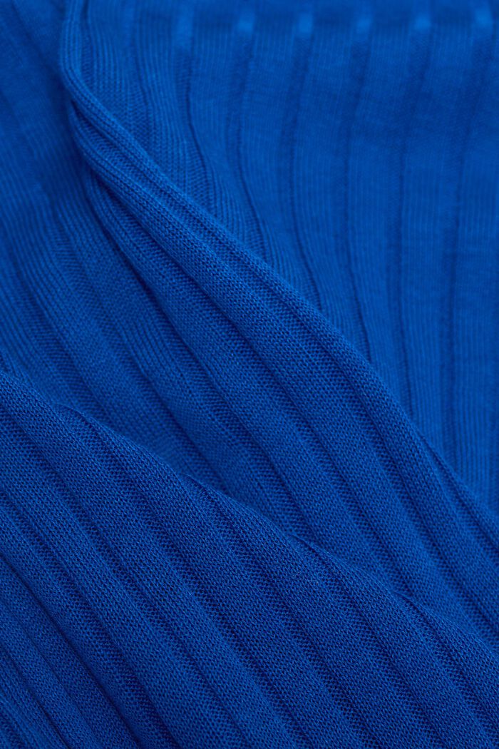 Button-Front Knit Top, BRIGHT BLUE, detail image number 5