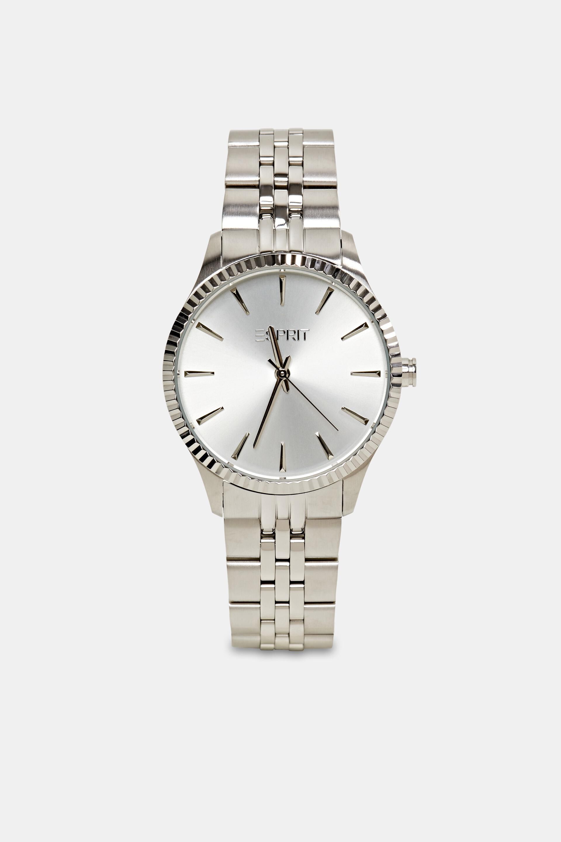 ESPRIT - Stainless steel watch with a corrugated bezel at our online shop