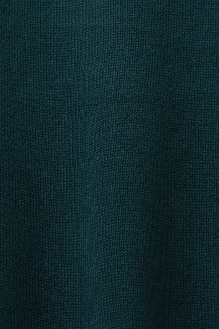 Turtleneck Knit Mini Dress, EMERALD GREEN, detail image number 4