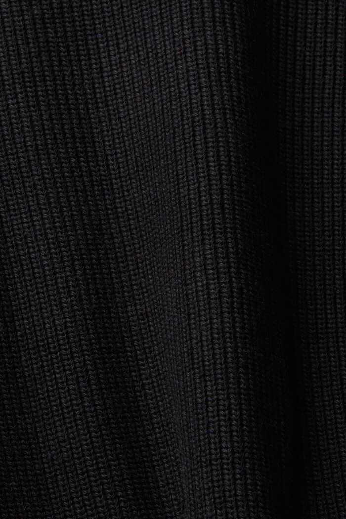 Chunky half-zip jumper, BLACK, detail image number 5