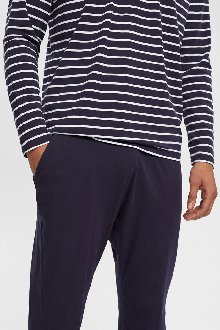Long jersey pyjamas, NAVY, detail image number 0