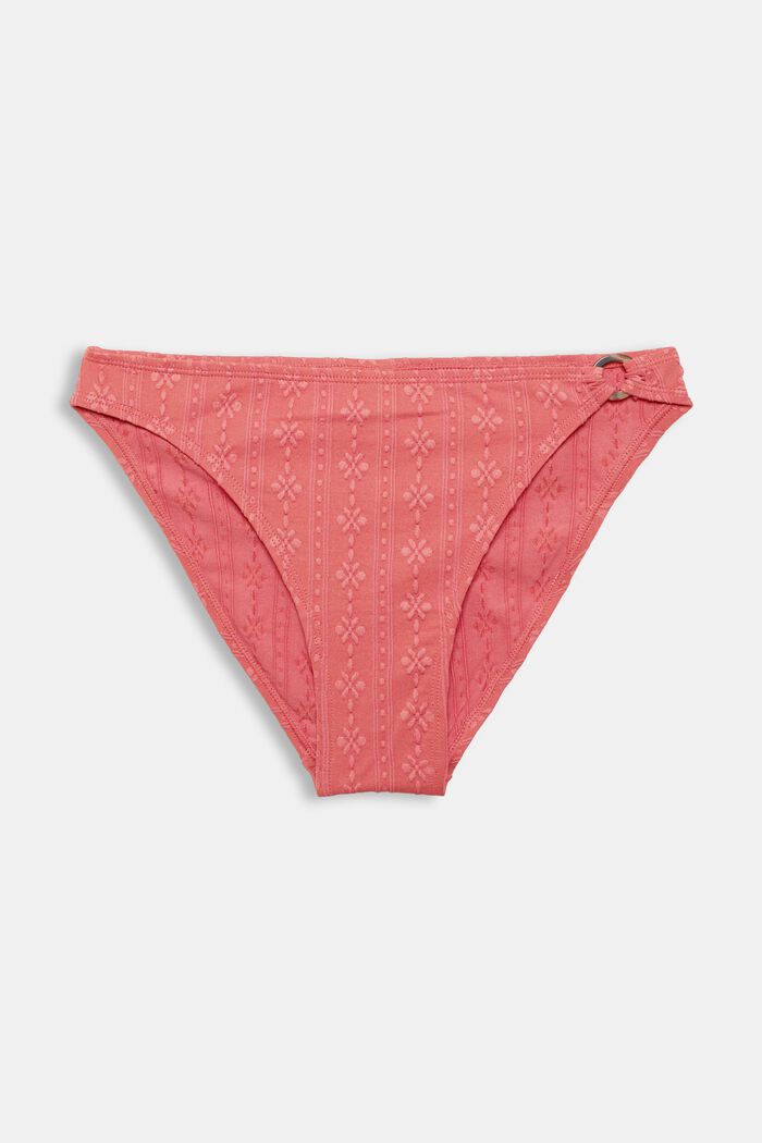 Bikini bottoms with a textured pattern