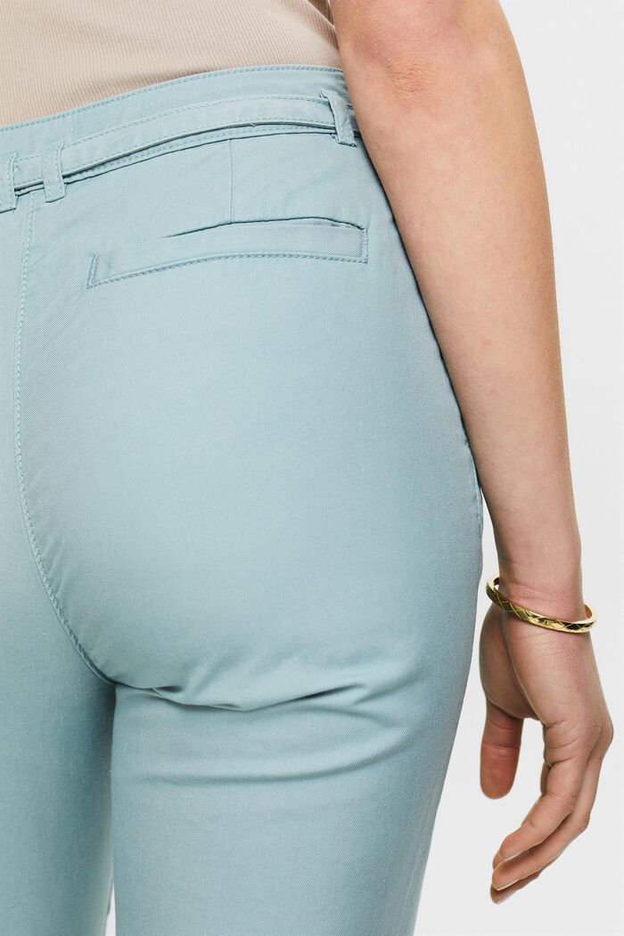 Belted Chino Pants, LIGHT GREEN BLUE, detail image number 3
