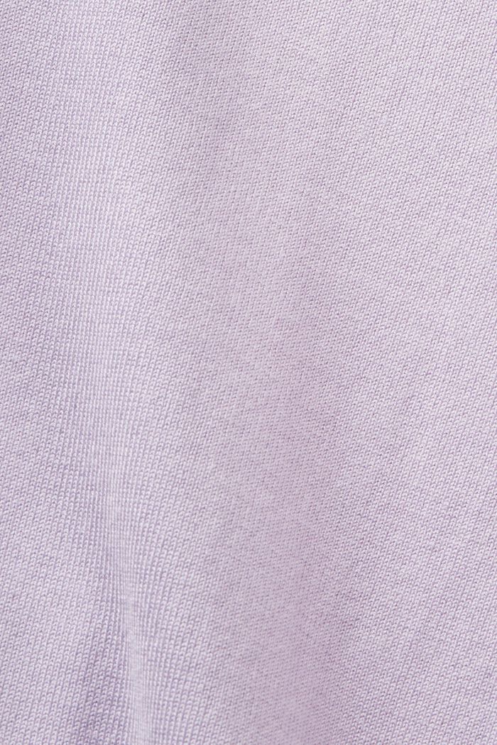 Long-Sleeve Turtleneck Sweater, LAVENDER, detail image number 5