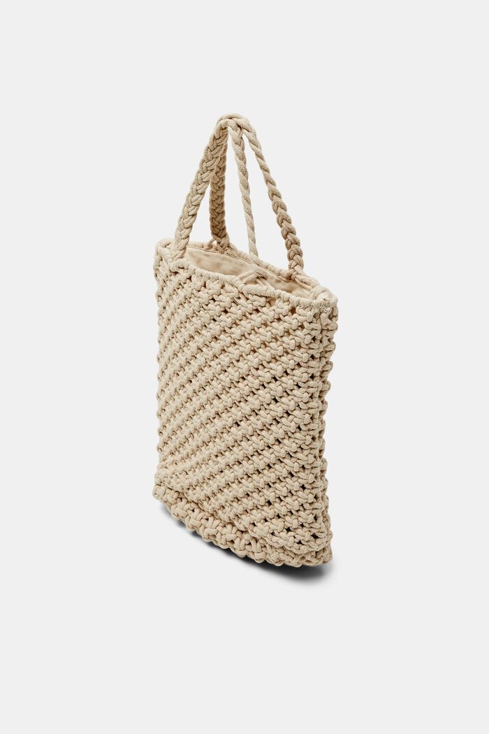 Mini crochet tote, 100% cotton, OFF WHITE, detail image number 2