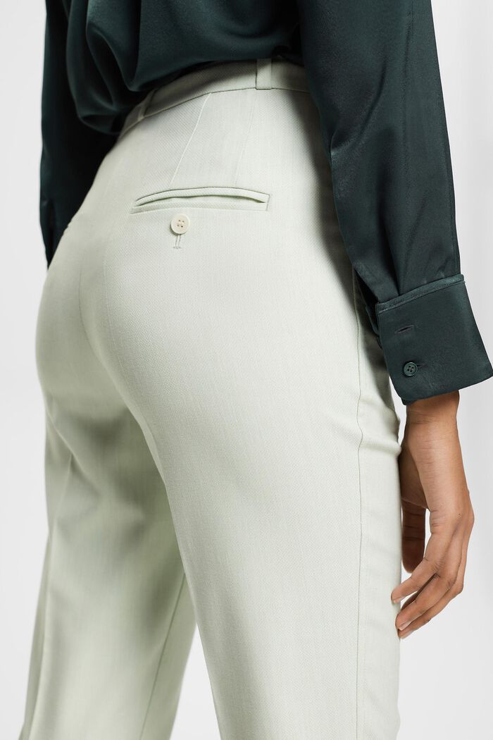 Cropped trousers, PASTEL GREEN, detail image number 4