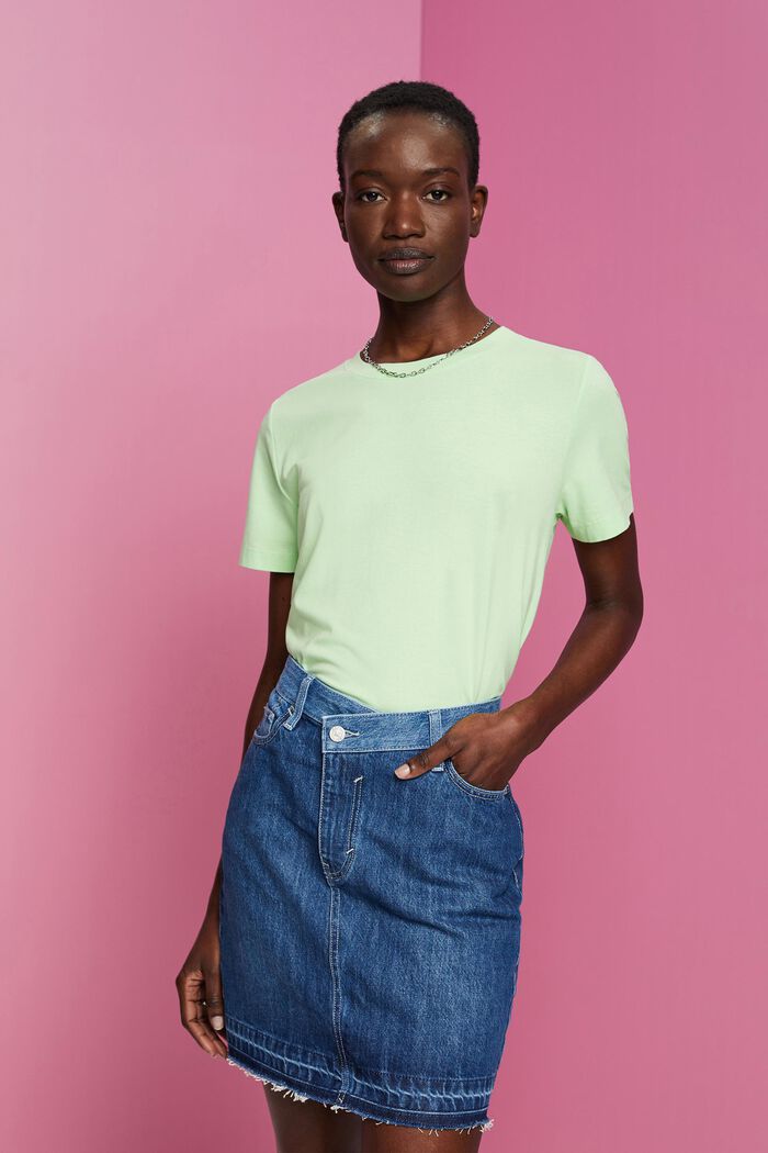 Blended cotton t-shirt, CITRUS GREEN, detail image number 0