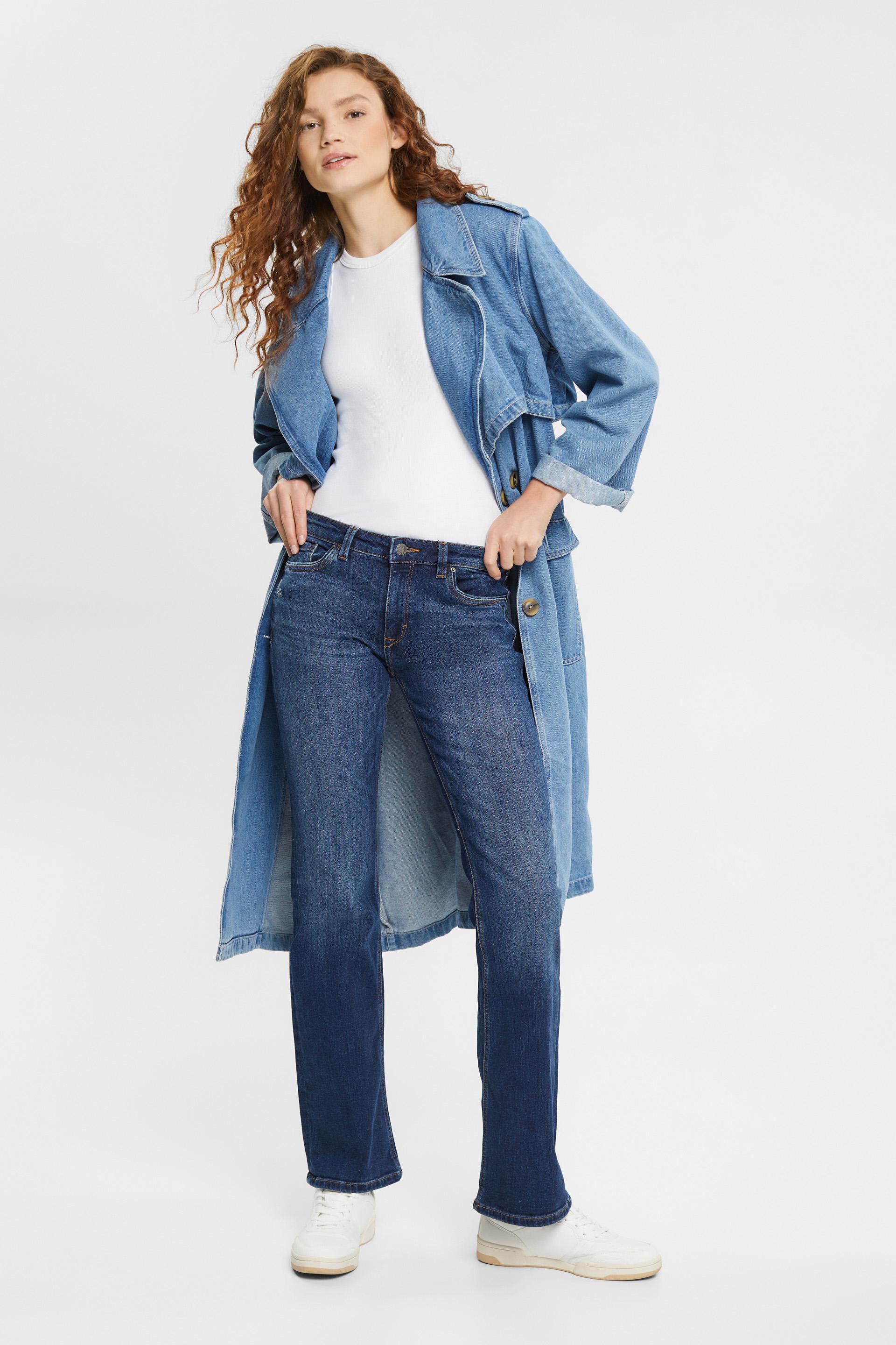 Womens Clothing Jeans Straight-leg jeans NA-KD Blue Organic Denim Pocket Detail Save 88% 