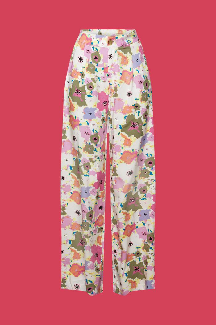 Wide leg trousers, LENZING™ ECOVERO™, PINK, detail image number 7