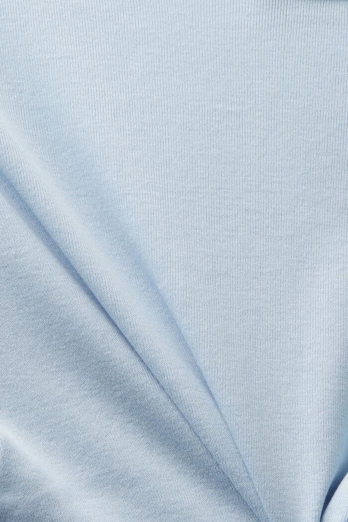 V-Neck Cotton T-Shirt, LIGHT BLUE, detail image number 4