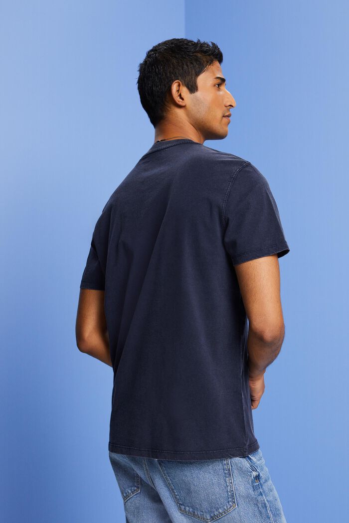 Garment-dyed jersey t-shirt, 100% cotton, NAVY, detail image number 3