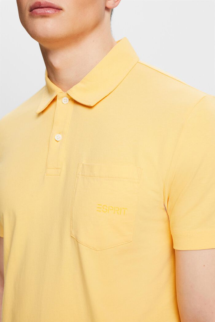 Logo Cotton Polo Shirt, SUNFLOWER YELLOW, detail image number 2