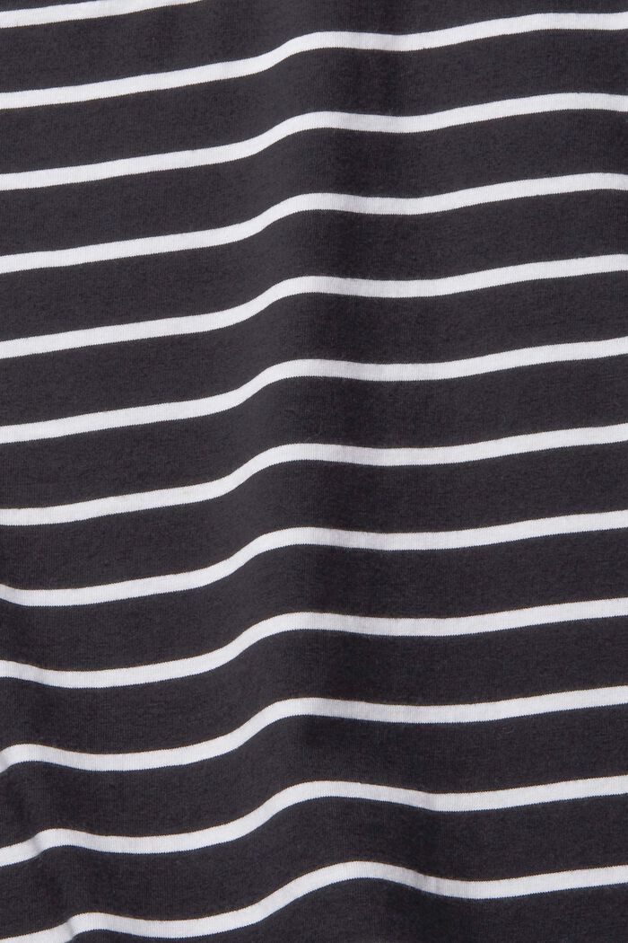 Long sleeve top with a striped pattern, BLACK, detail image number 1