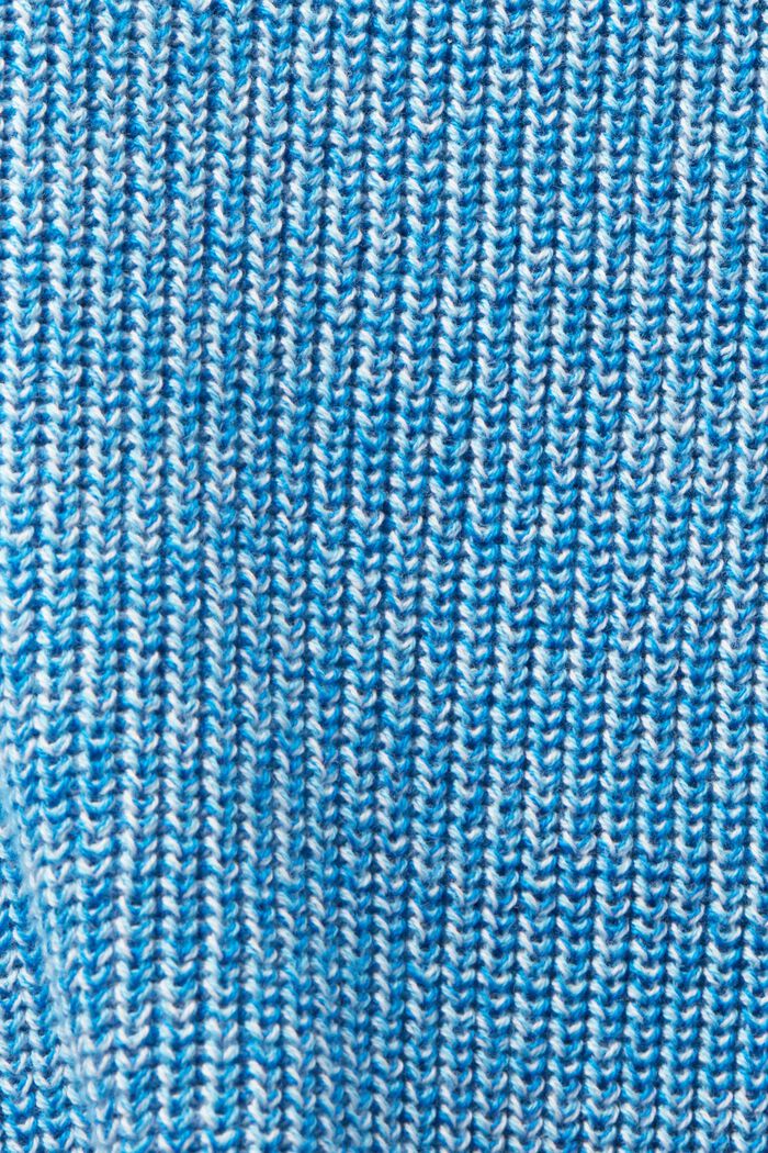 Marled Knit Turtleneck Cardigan, PASTEL BLUE, detail image number 4