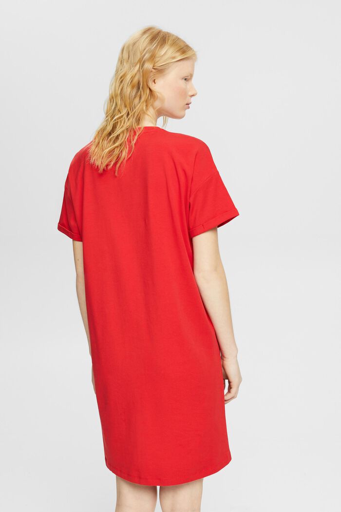 Nightshirt with chest pocket, RED, detail image number 3