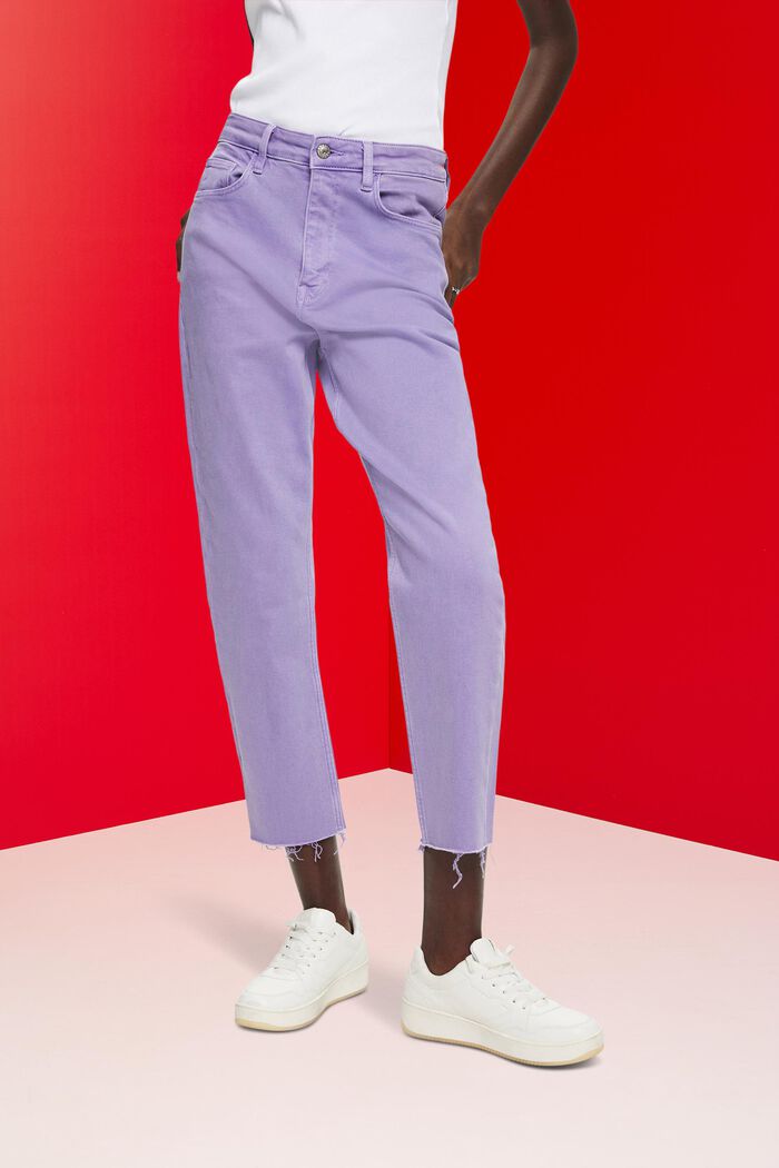 ESPRIT - Cropped frayed hem trousers at our online shop