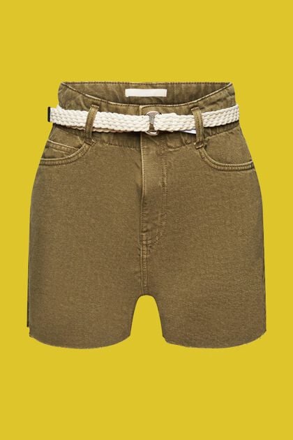Cut-off denim shorts