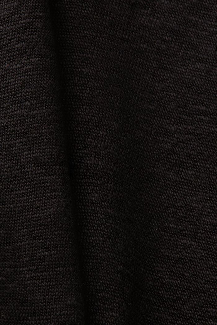 Crochet Trim Linen Tank Top, BLACK, detail image number 5