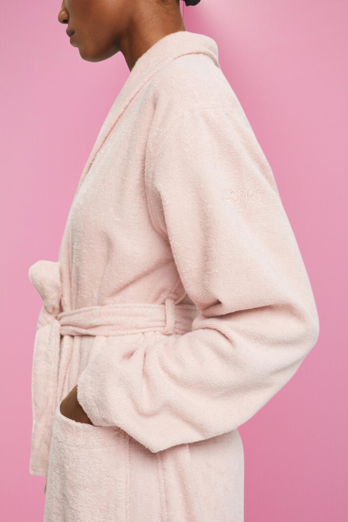 Unisex bathrobe, 100% cotton, ROSE, detail image number 2