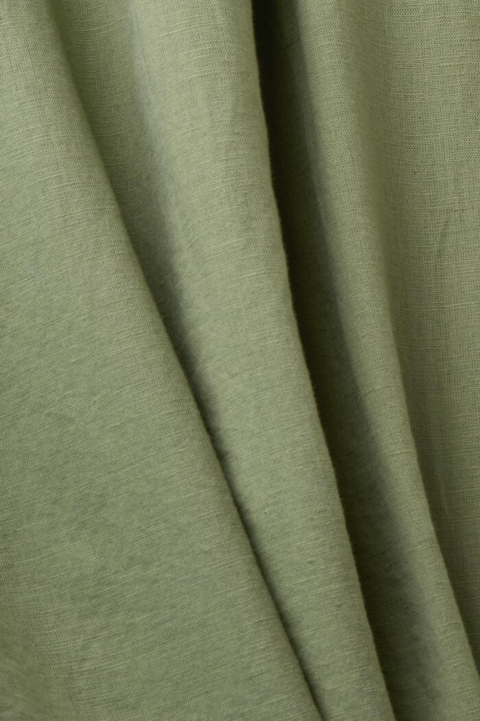 Linen-Cotton Shirt, LIGHT KHAKI, detail image number 5