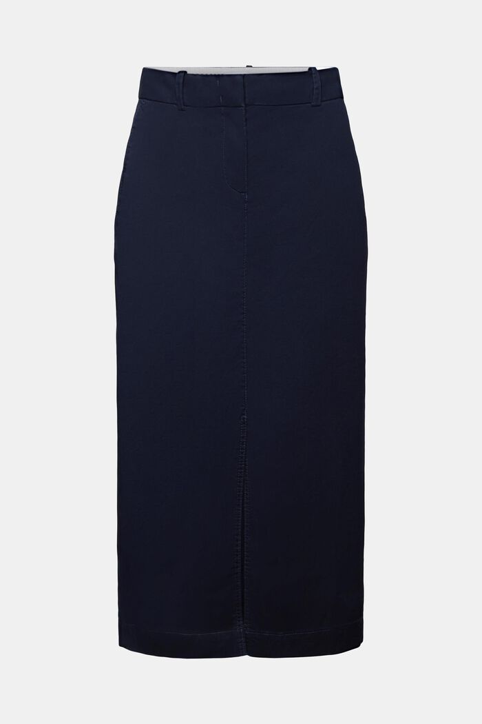Slit Midi Skirt, NAVY, detail image number 6