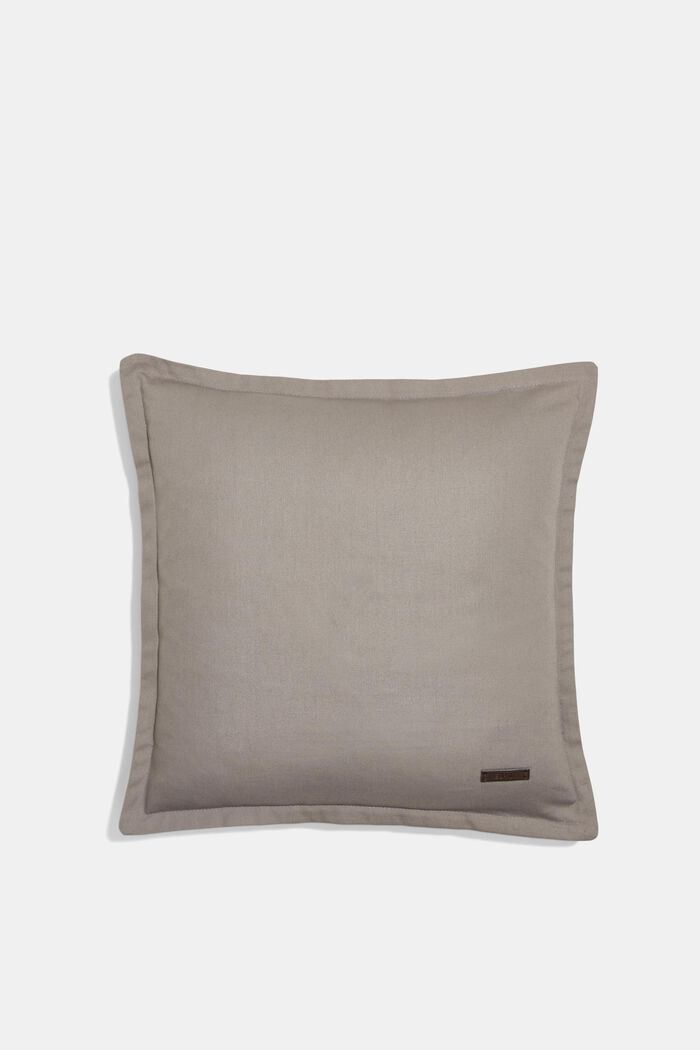 Bi-colour cushion cover made of 100% cotton, DARK GREY, overview