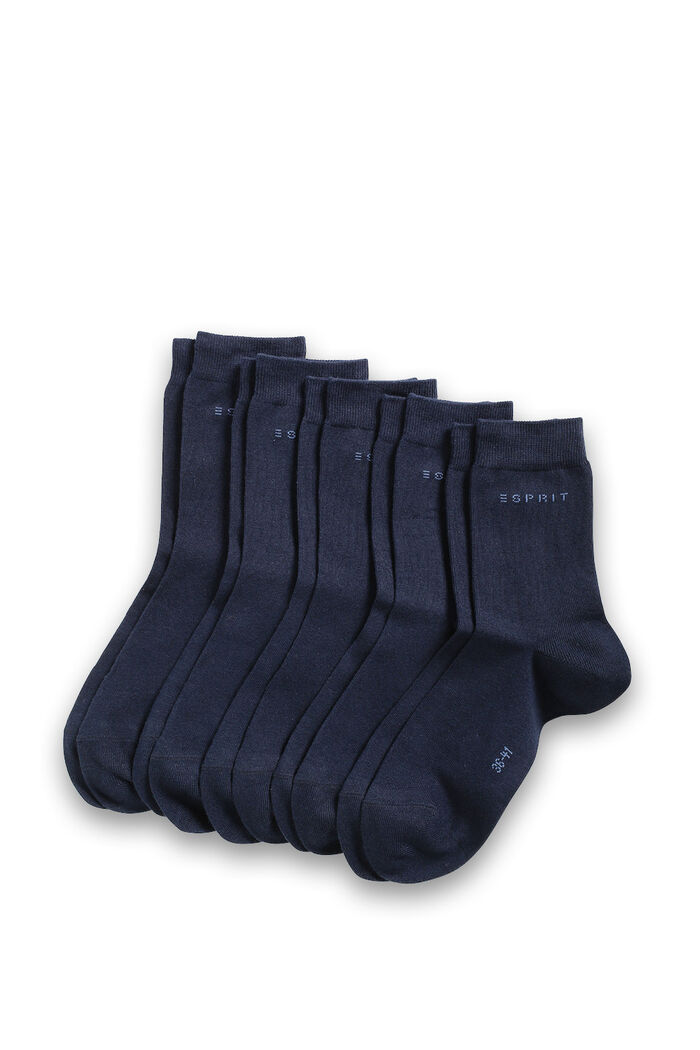 Pack of 5 plain socks, organic cotton