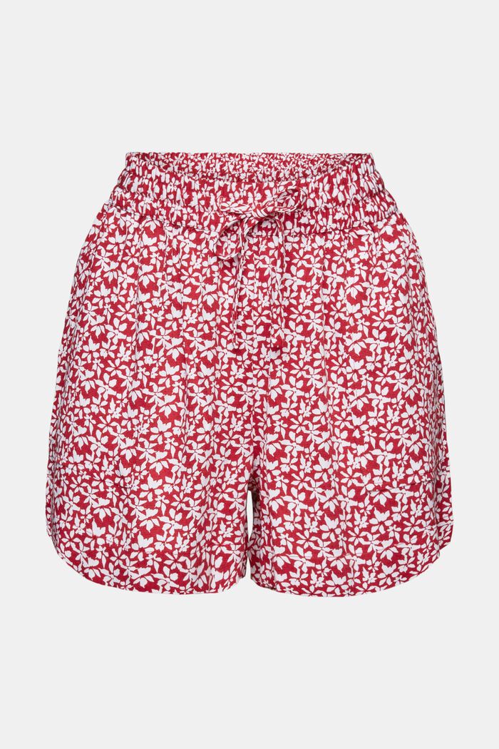 Printed Beach Shorts, DARK RED, detail image number 6