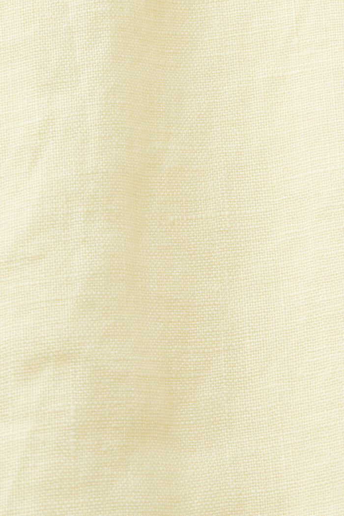 Linen short-sleeved shirt, LIGHT YELLOW, detail image number 5